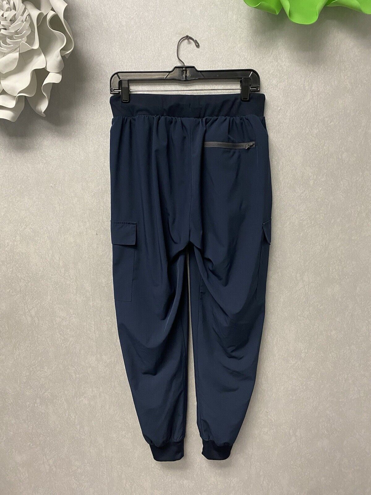 Ljbjn Navy/Grey Cargo Joggers Size Large No Drawstring