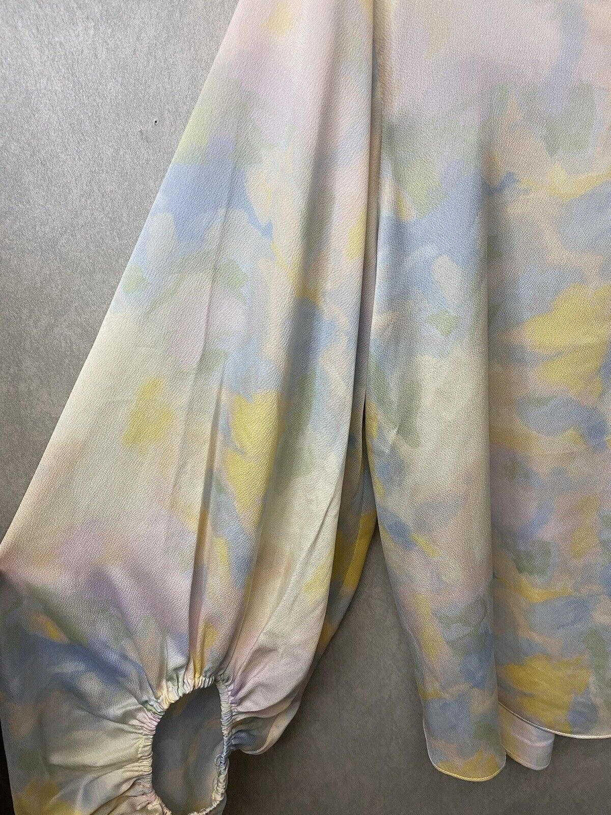 Cato Blouse Multicolor Pastel Abstract Balloon Sleeves Pullover Sz 18/20w