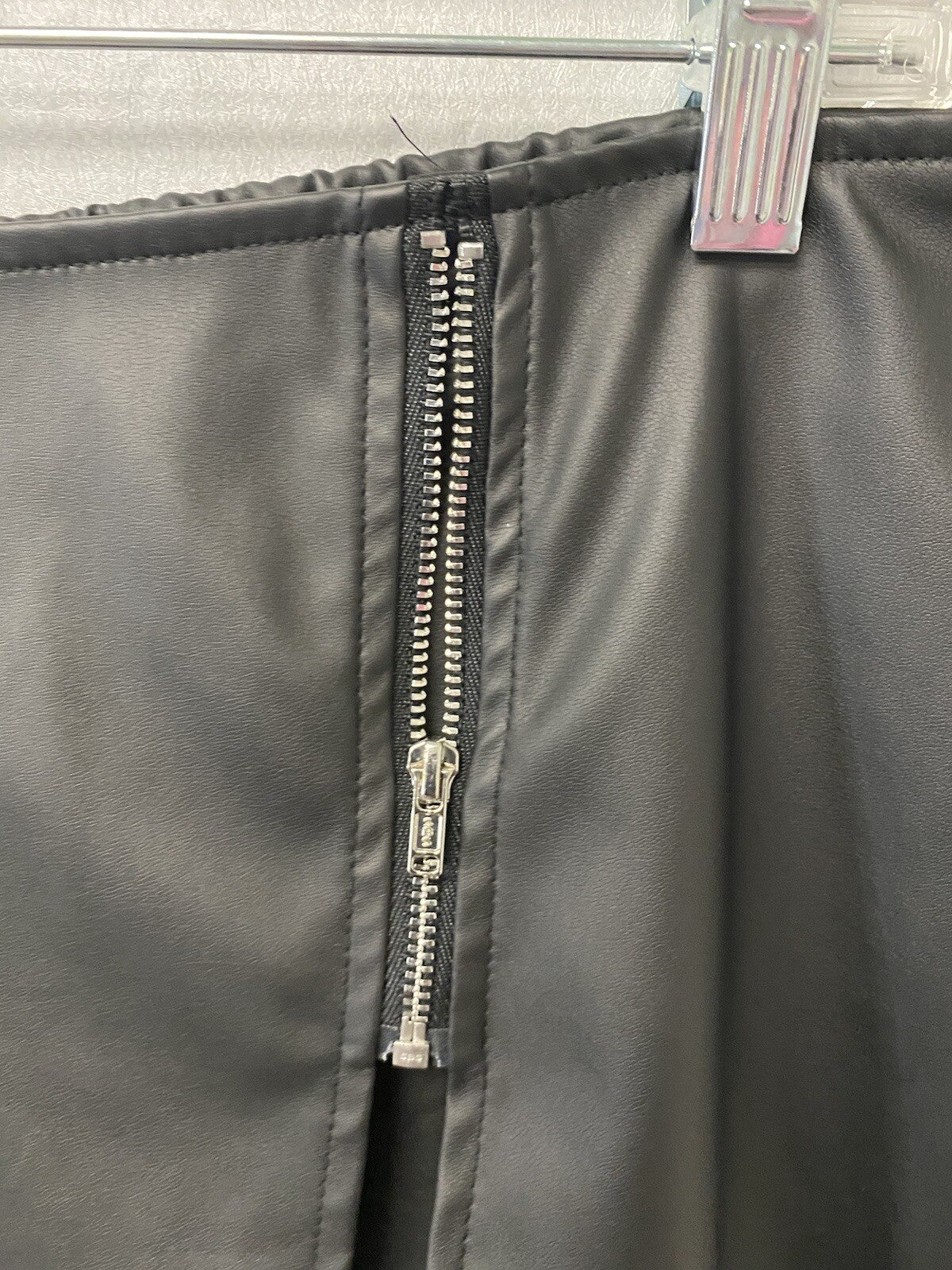 SHEIN Black Vegan Leather Skort Size Xl