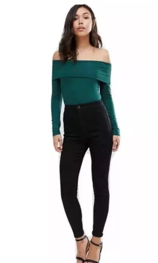 AFRM Womens One piece Long sleeve Body suit Green Size Large
