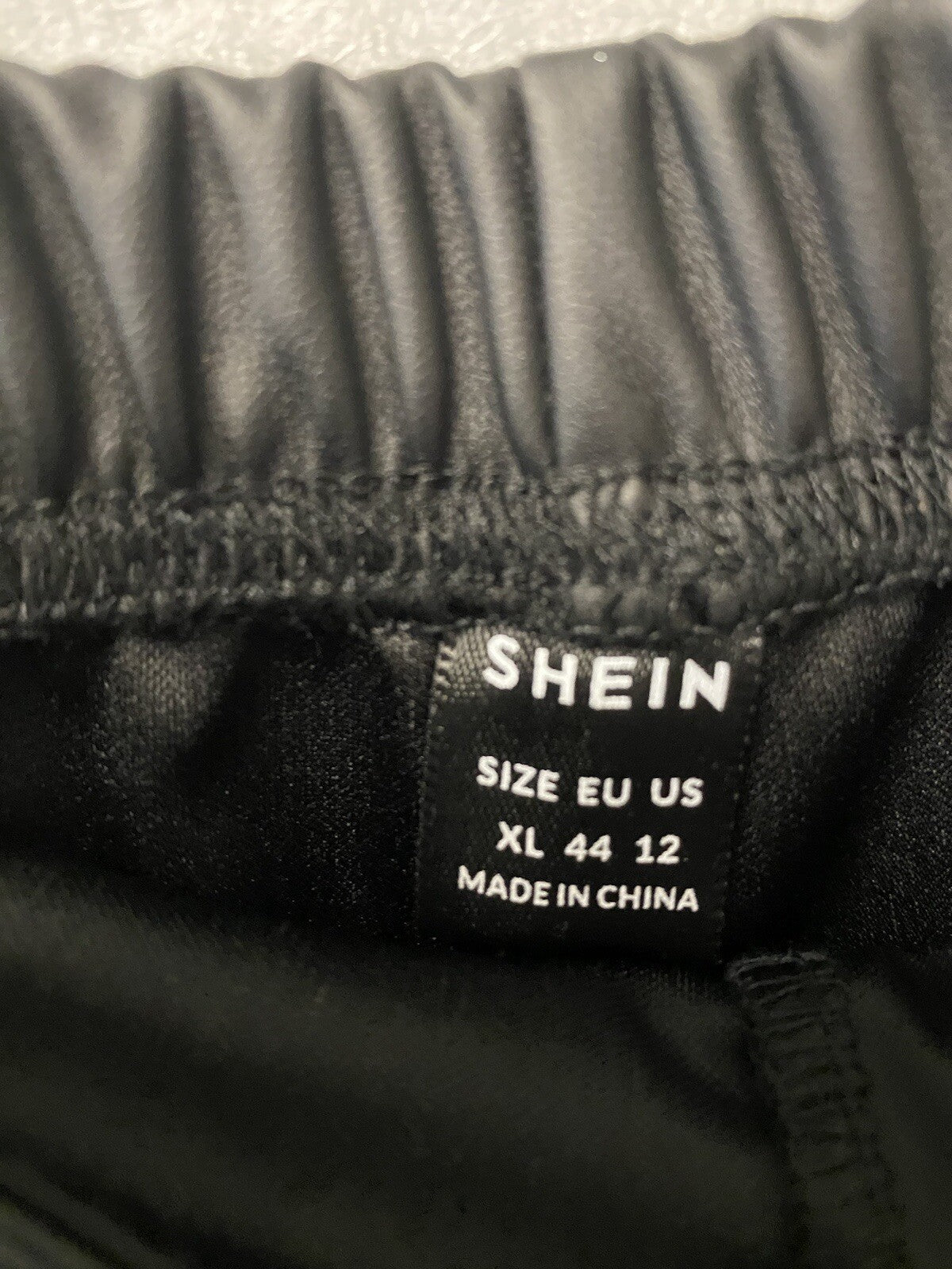 SHEIN Black Vegan Leather Skort Size Xl