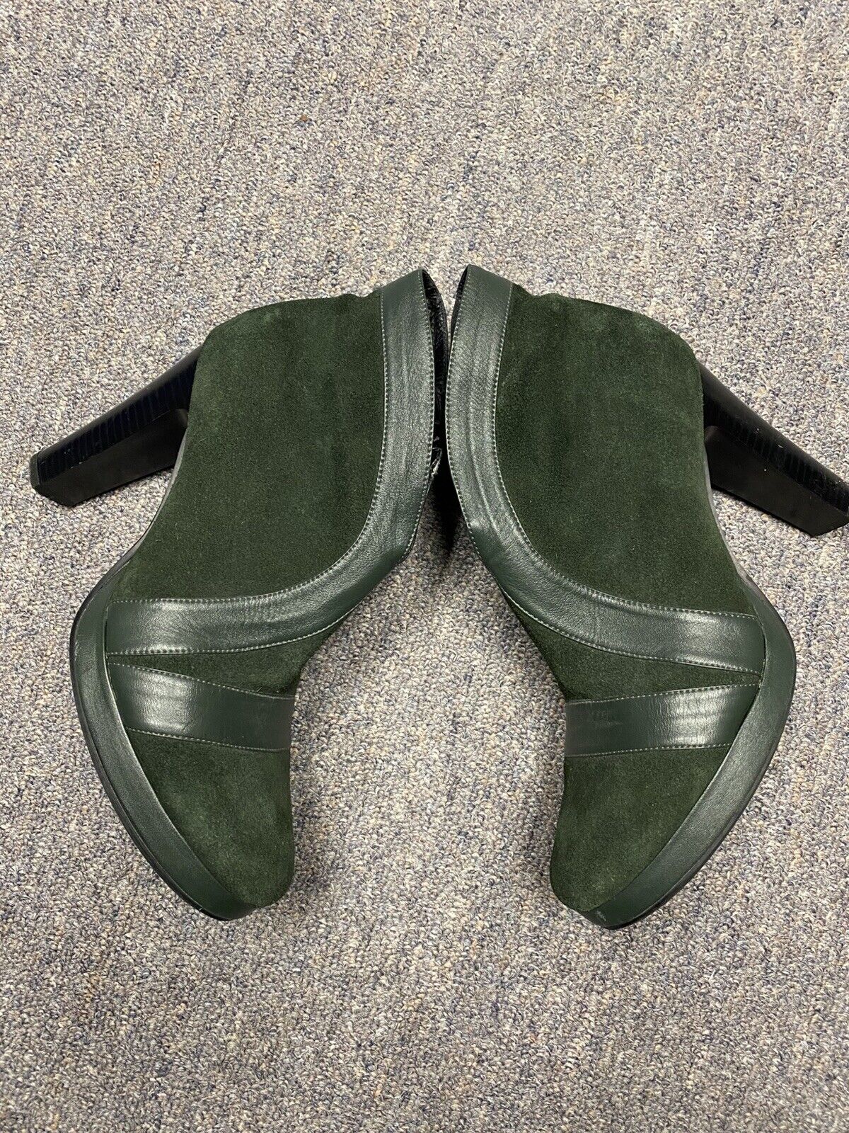 Sam Pendro Green Seude Boots Size 6.5 (37)