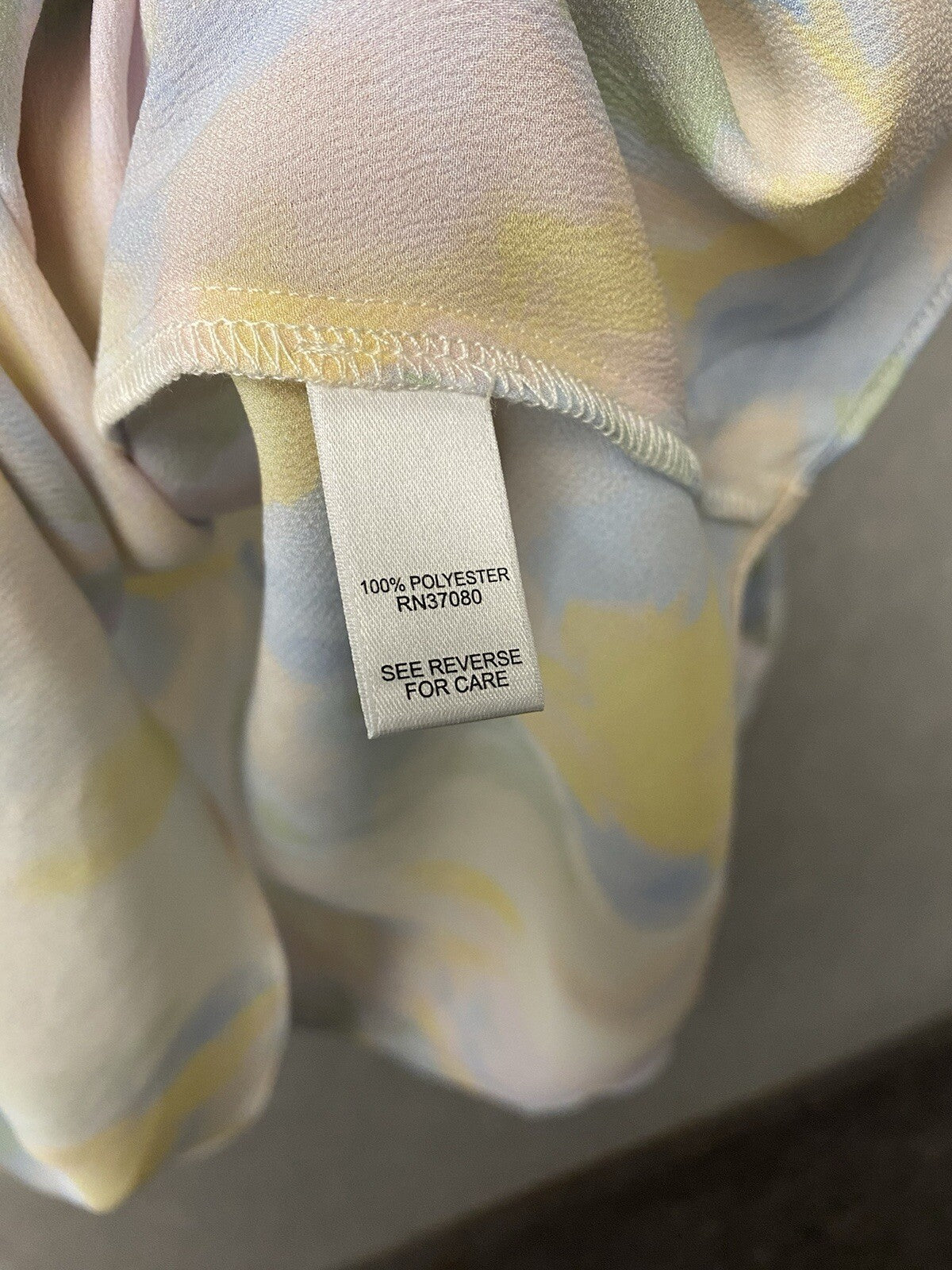 Cato Blouse Multicolor Pastel Abstract Balloon Sleeves Pullover Sz 18/20w