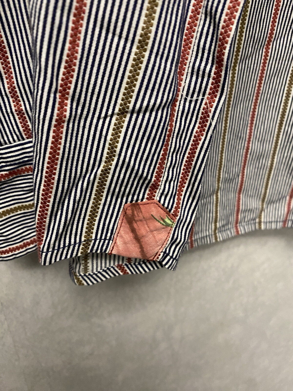 Tommy Bahama Red/Blue Men's Shirt Long Sleeve Striped Size XL
