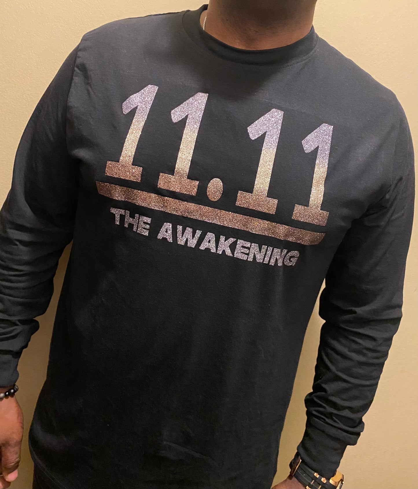 Custom Long Sleeve 11.11 Tee- Tri Color